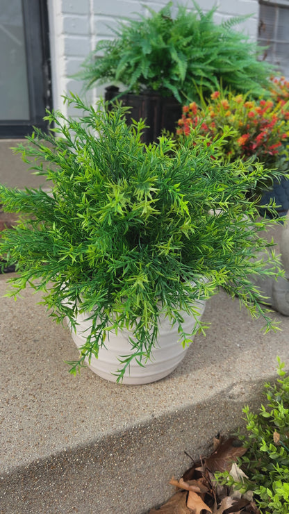 Artificial Spiky Boxwood Bush Faux Greens low maintenance