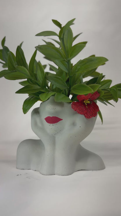 “Daydream Bloom” Faux Arrangement in Face Planter