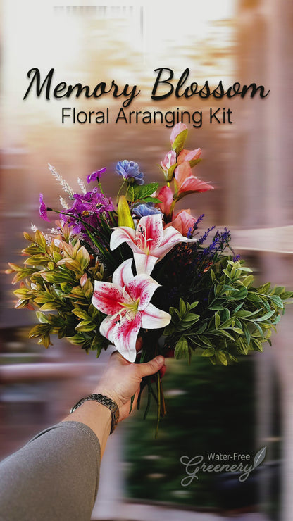 Memory Blossoms - Reusable Floral Arranging Kit Perfect Gift for Grandparents